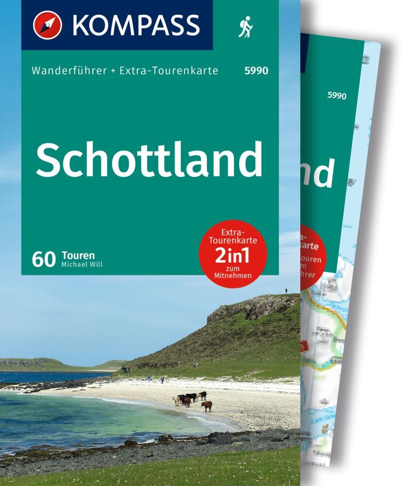 KOMPASS Wanderführer Schottland, Wanderungen an den Küsten und in den Highlands 60 Touren mit Extra-Tourenkarte main product photo