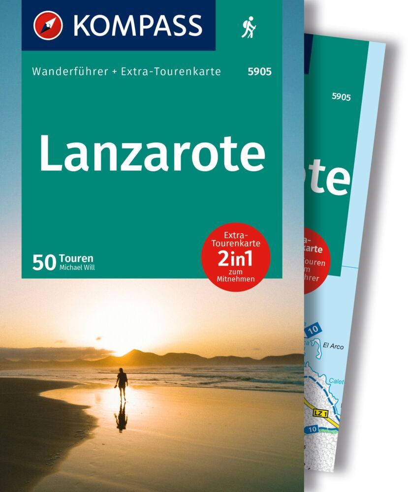 KOMPASS Wanderführer Lanzarote, 50 Touren mit Extra-Tourenkarte main product photo