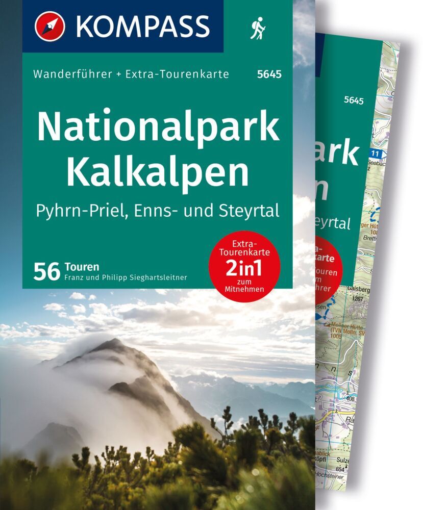 KOMPASS Wanderführer Nationalpark Kalkalpen - Pyhrn-Priel, Enns- und Steyrtal, 56 Touren mit Extra-Tourenkarte main product photo