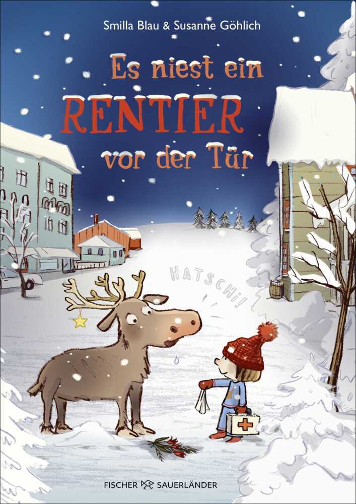 Es niest ein Rentier vor der Tür main product photo