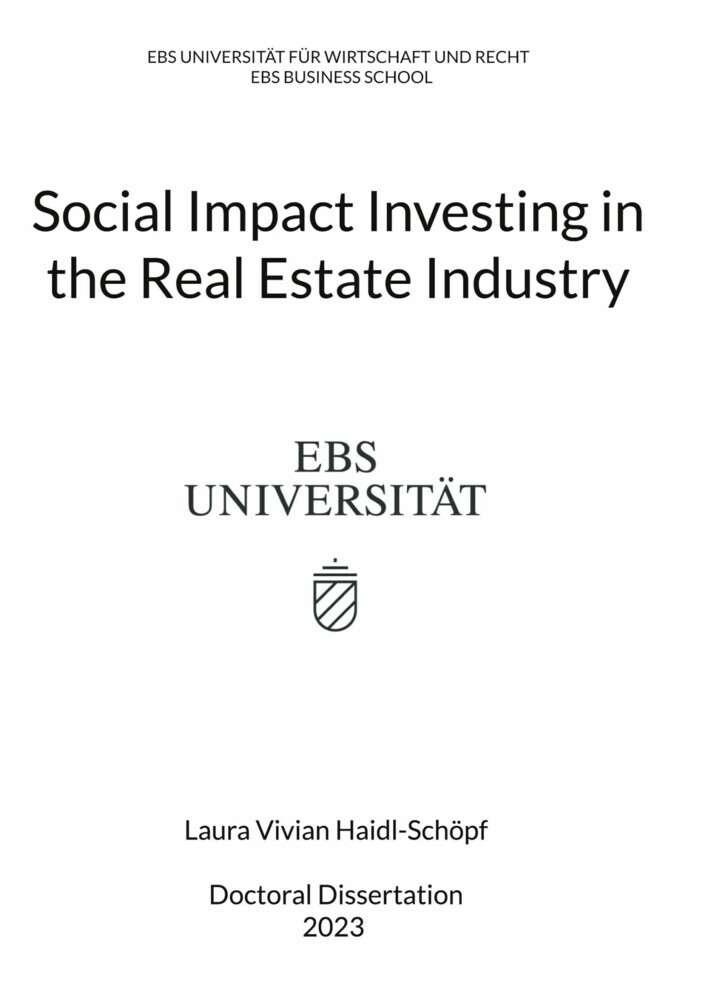 Social Impact Investing in the Real Estate Industry main product photo