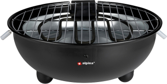 ALPINA Tischgrill, 1250 Watt, Schwarz