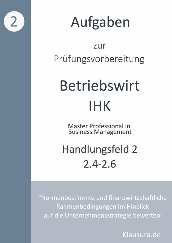 Aufgaben zur Prüfungsvorbereitung geprüfte Betriebswirte IHK main product photo