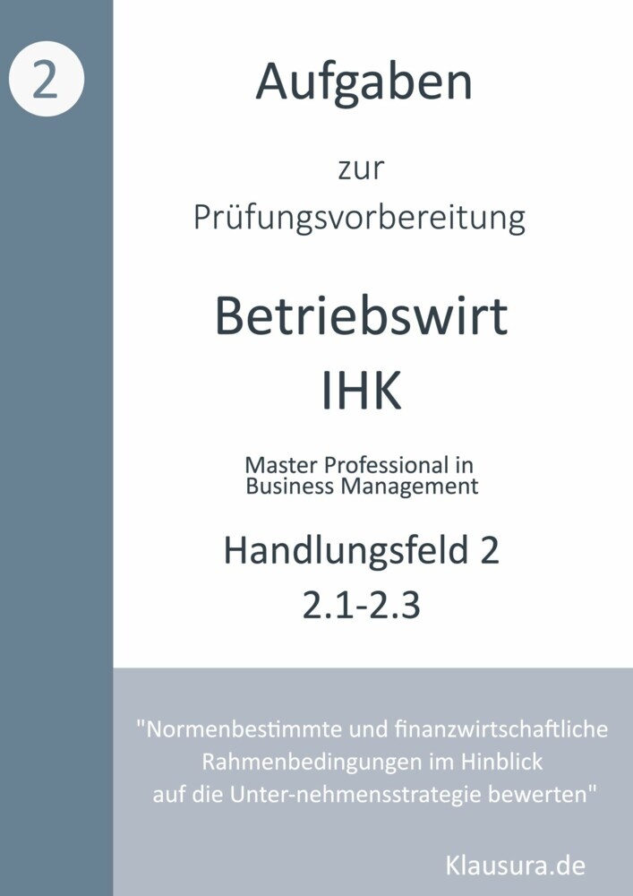 Aufgaben zur Prüfungsvorbereitung geprüfte Betriebswirte IHK main product photo