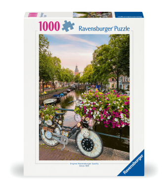Fahrrad und Blumen in Amsterdam