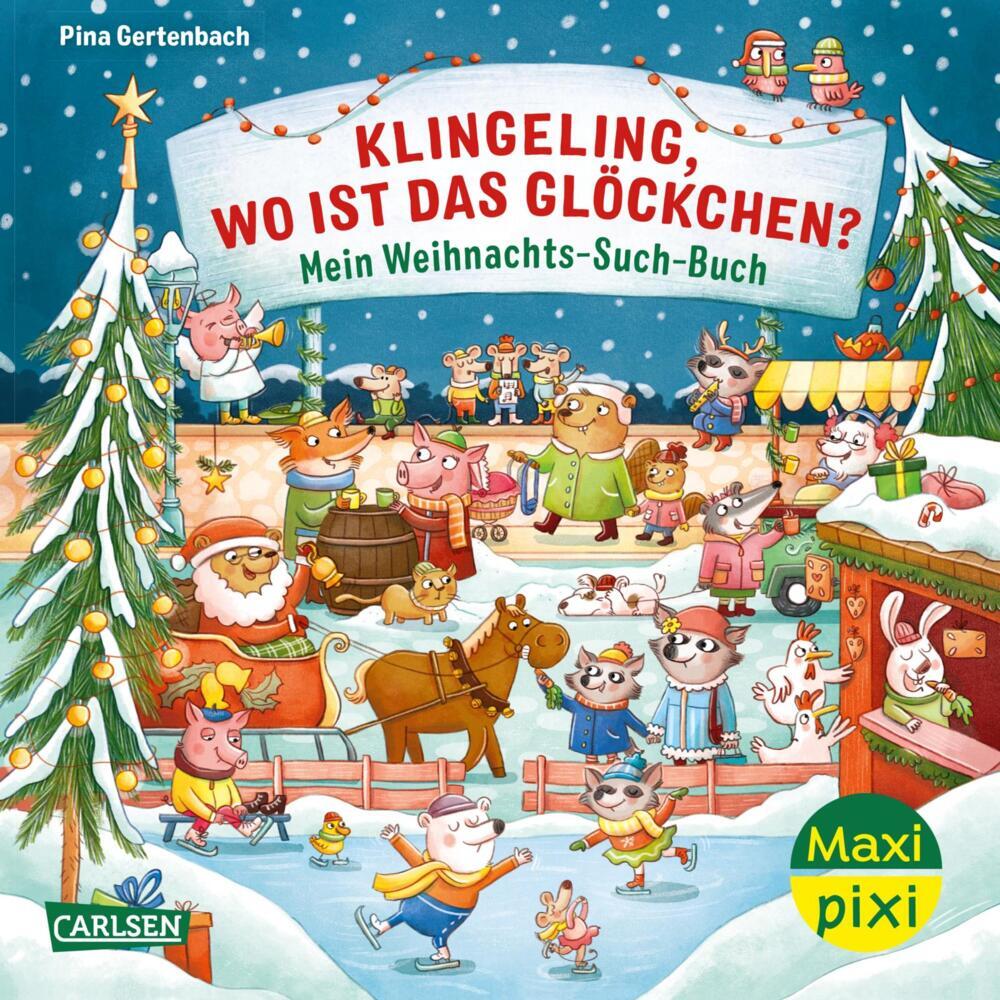 Maxi Pixi 447: Klingeling, wo ist das Glöckchen? Mein Weihnachts-Such-Buch main product photo