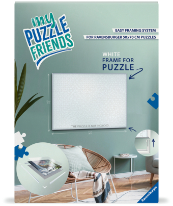 Puzzle-Rahmen weiß 1000 Teile, Format 70 x 50 cm