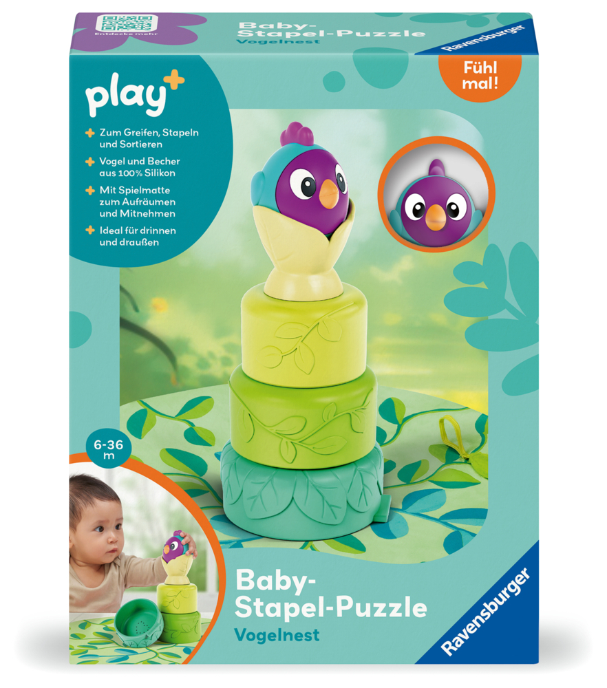 Play+ Baby-Stapel-Puzzle: Vogelnest main product photo
