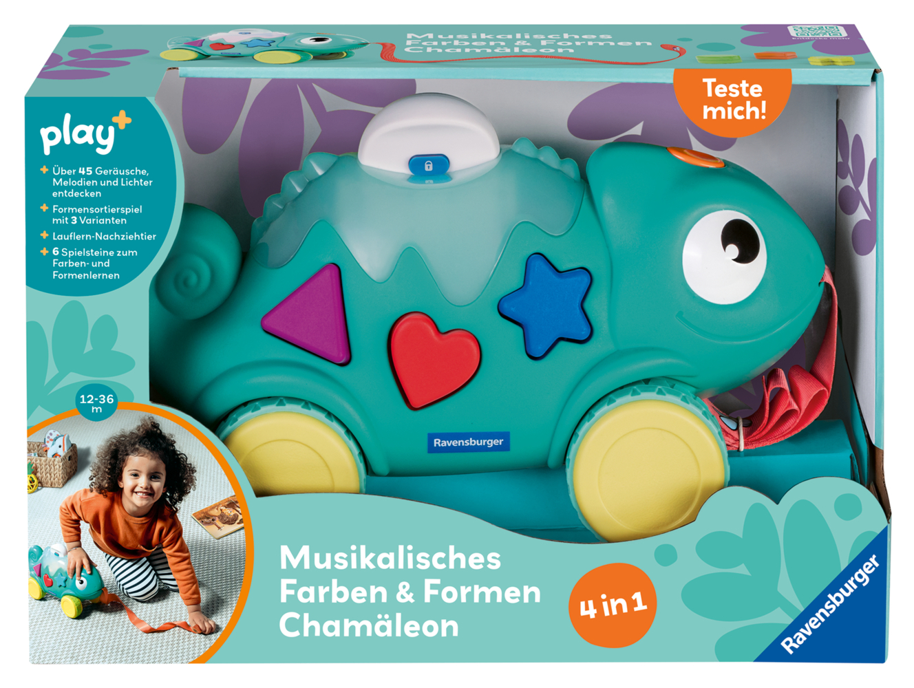 Play+ Musikalisches Farben & Formen Chamäleon main product photo