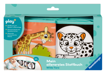 Play+ Mein allererstes Stoffbuch (für die Bauchlage): Wilde Tiere (Leporello)