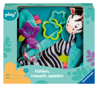 Play+ Fühlen, rasseln, spielen (Geschenk-Set: Zebra)