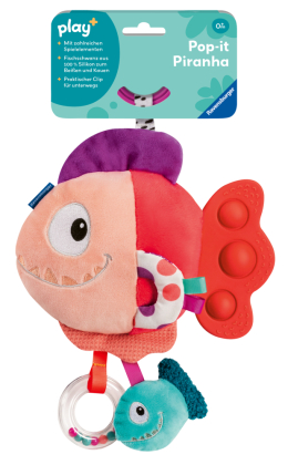 Play+ Pop-it Piranha (rot)