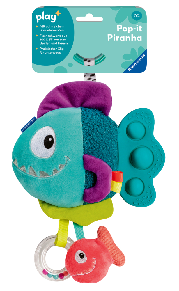 Play+ Pop-it Piranha (blau) main product photo