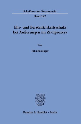Ehr- und Persönlichkeitsschutz bei Äußerungen im Zivilprozess.
