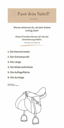 Passt dein Sattel? - Eine Checkliste