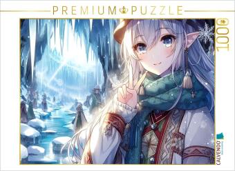 CALVENDO Puzzle Elf in der Eishöhle | 1000 Teile Lege-Größe 64x48cm Foto-Puzzle für glückliche Stunden