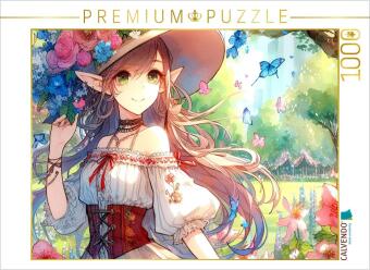 CALVENDO Puzzle Blumenelfe | 1000 Teile Lege-Größe 64x48cm Foto-Puzzle für glückliche Stunden