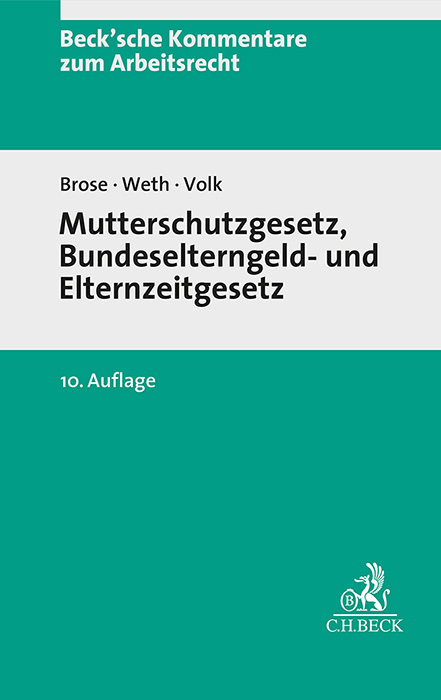 Mutterschutzgesetz und Bundeselterngeld- und Elternzeitgesetz main product photo