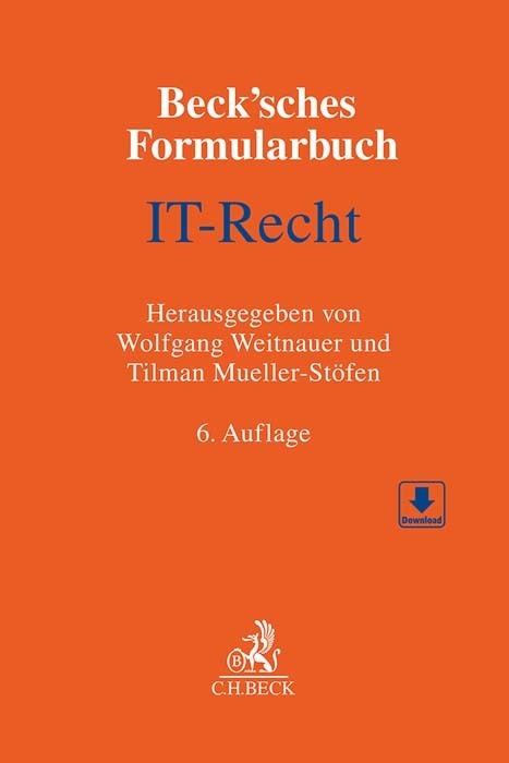 Beck'sches Formularbuch IT-Recht main product photo