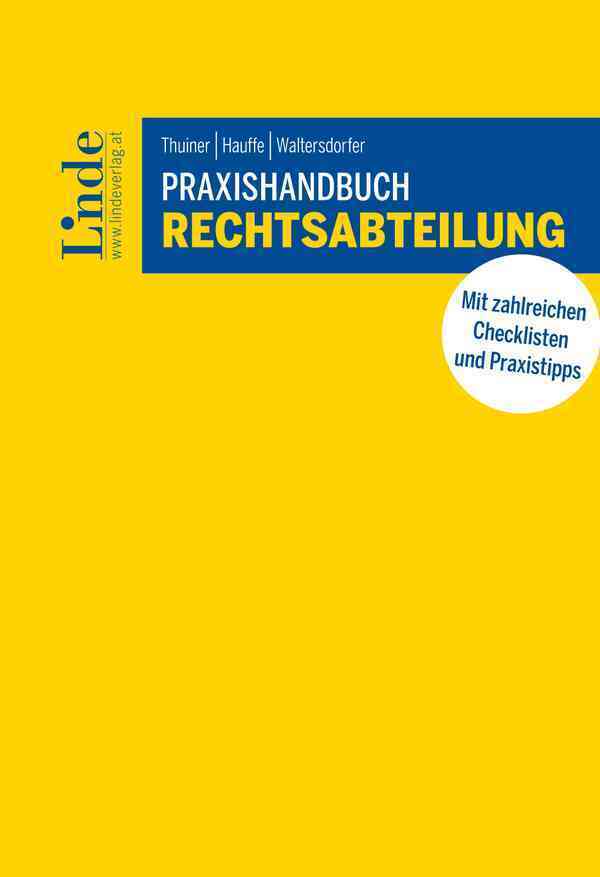 Praxishandbuch Rechtsabteilung main product photo