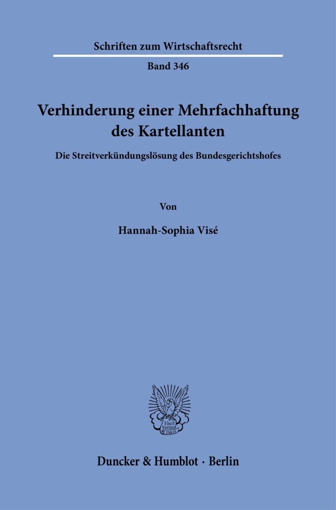 Verhinderung einer Mehrfachhaftung des Kartellanten. main product photo