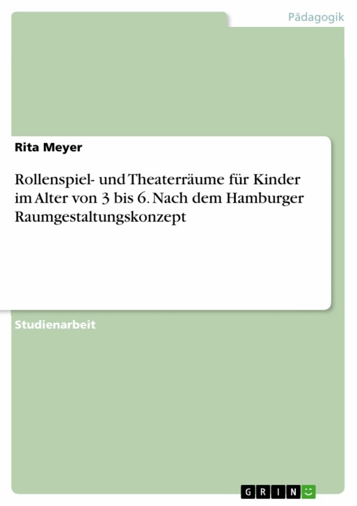 Rollenspiel- und Theaterräume für Kinder im Alter von 3 bis 6. Nach dem Hamburger Raumgestaltungskonzept main product photo