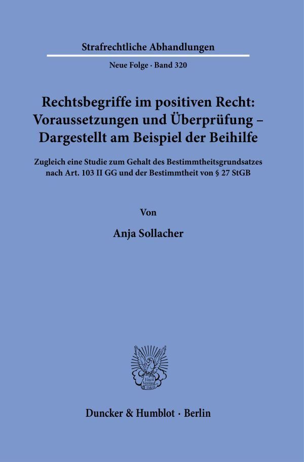 Rechtsbegriffe im positiven Recht: Voraussetzungen und Überprüfung - Dargestellt am Beispiel der Beihilfe main product photo