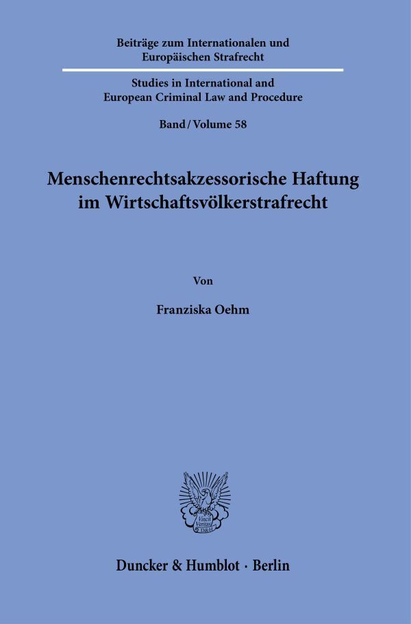Menschenrechtsakzessorische Haftung im Wirtschaftsvölkerstrafrecht main product photo