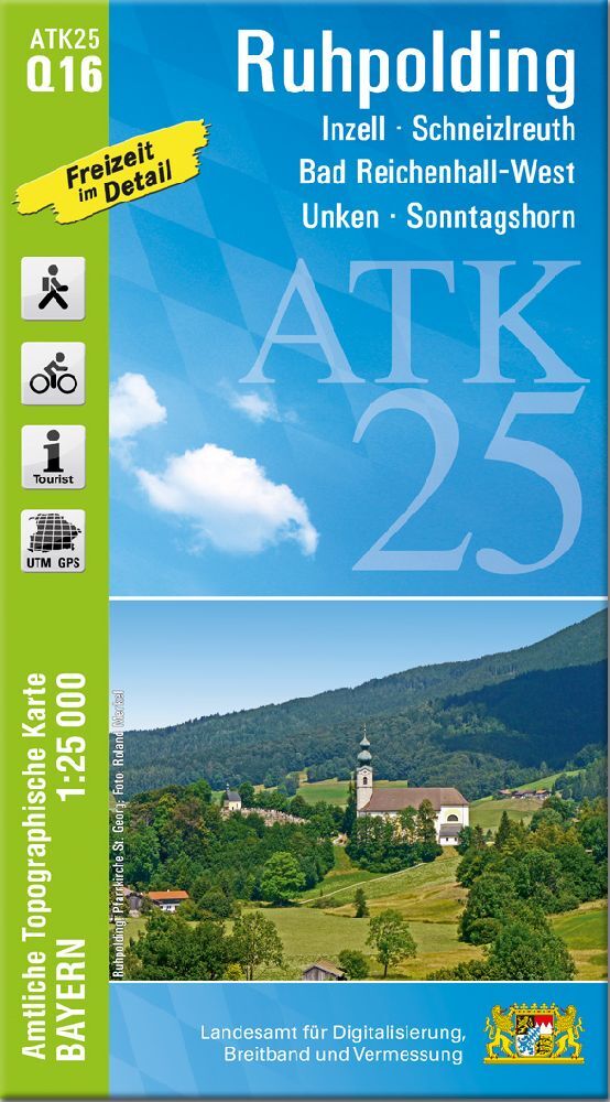 ATK25-Q16 Ruhpolding (Amtliche Topographische Karte 1:25000) main product photo