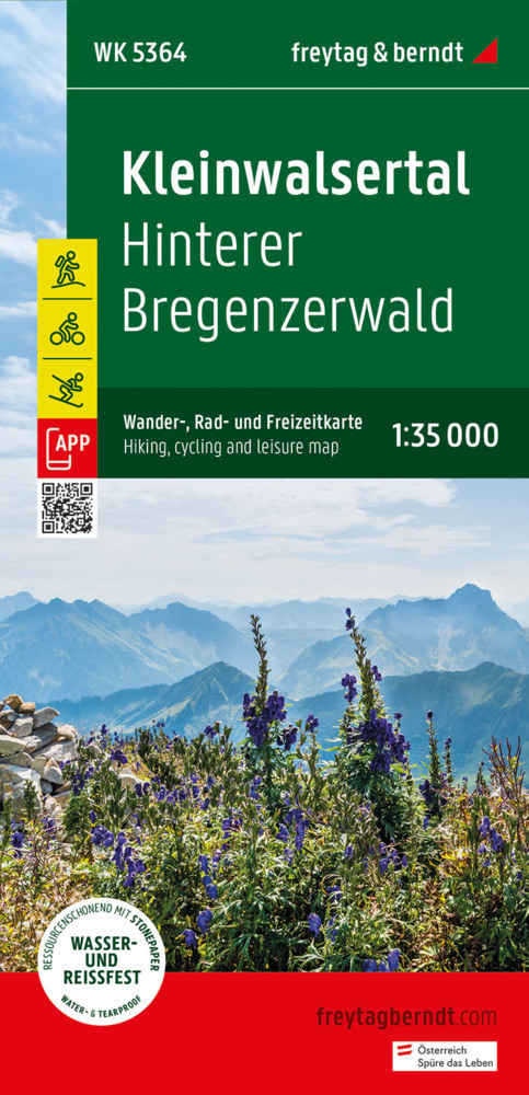 Kleinwalsertal, Wander-, Rad- und Freizeitkarte 1:35.000, freytag & berndt, WK 5364 main product photo