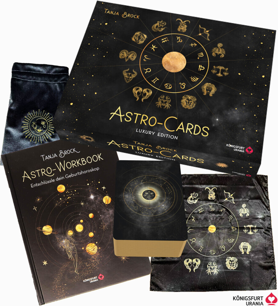 Astro-Cards - Luxury Edition - Box u. Karten mit Goldprägung/Goldschnitt, limitierte u. nummerierte Ausgabe main product photo