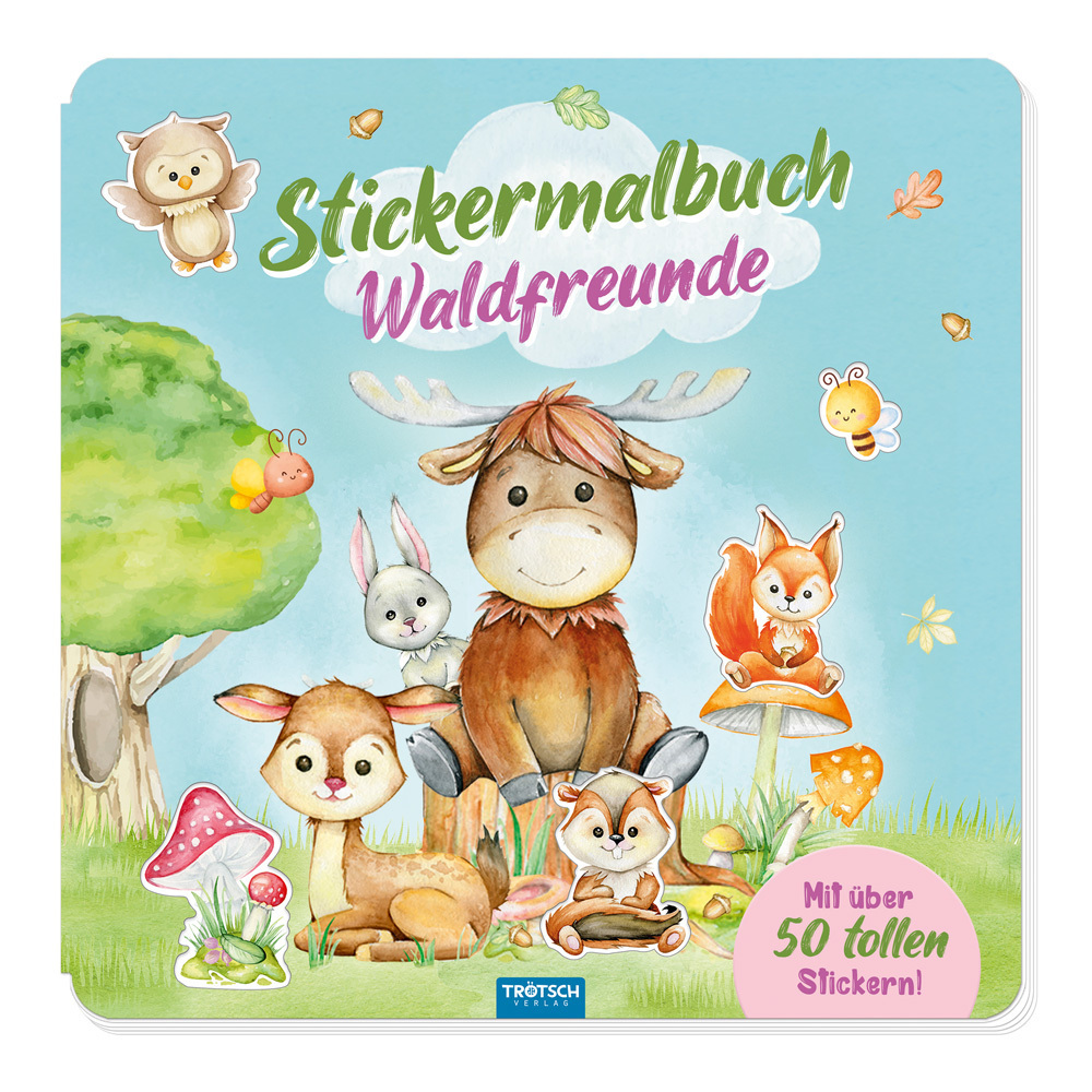 Trötsch Malbuch Stickermalbuch Waldfreunde main product photo