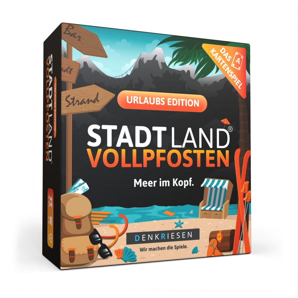 DENKRIESEN - STADT LAND VOLLPFOSTEN® - Das Kartenspiel - URLAUBS EDITION - "Meer im Kopf." main product photo