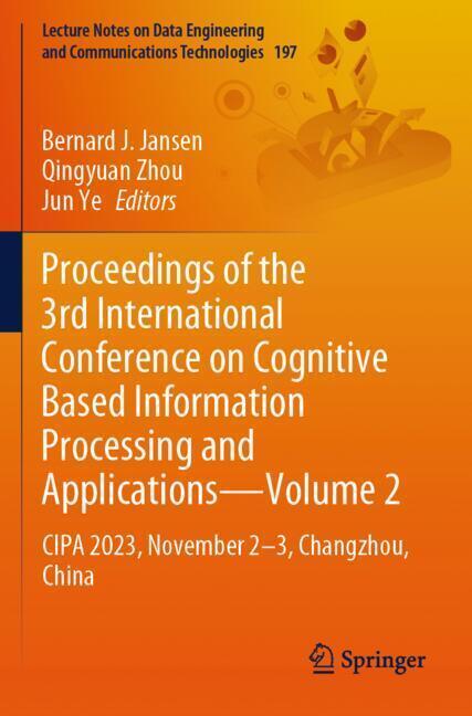 Proceedings of the 3rd International Conference on Cognitive Based Information Processing and Applications-Volume 2 main product photo