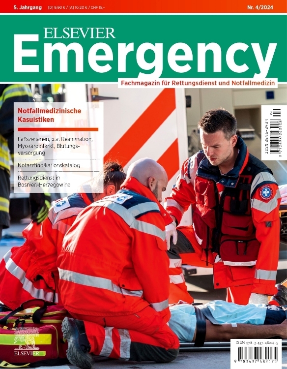 ELSEVIER Emergency. Notfallmedizinische Kasuistiken. 4/2024: Fachmagazin für Rettungsdienst und Notfallmedizin main product photo