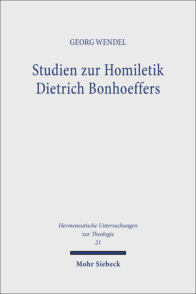 Studien zur Homiletik Dietrich Bonhoeffers main product photo