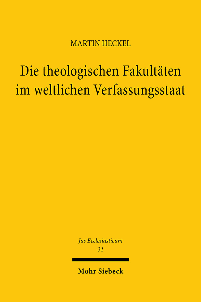 Die theologischen Fakultäten im weltlichen Verfassungsstaat main product photo