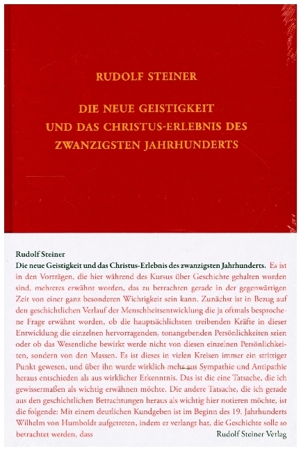 Die neue Geistigkeit und das Christus-Erlebnis des zwanzigsten Jahrhunderts main product photo