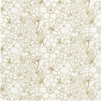 Servietten Gold Blumen, FSC MIX