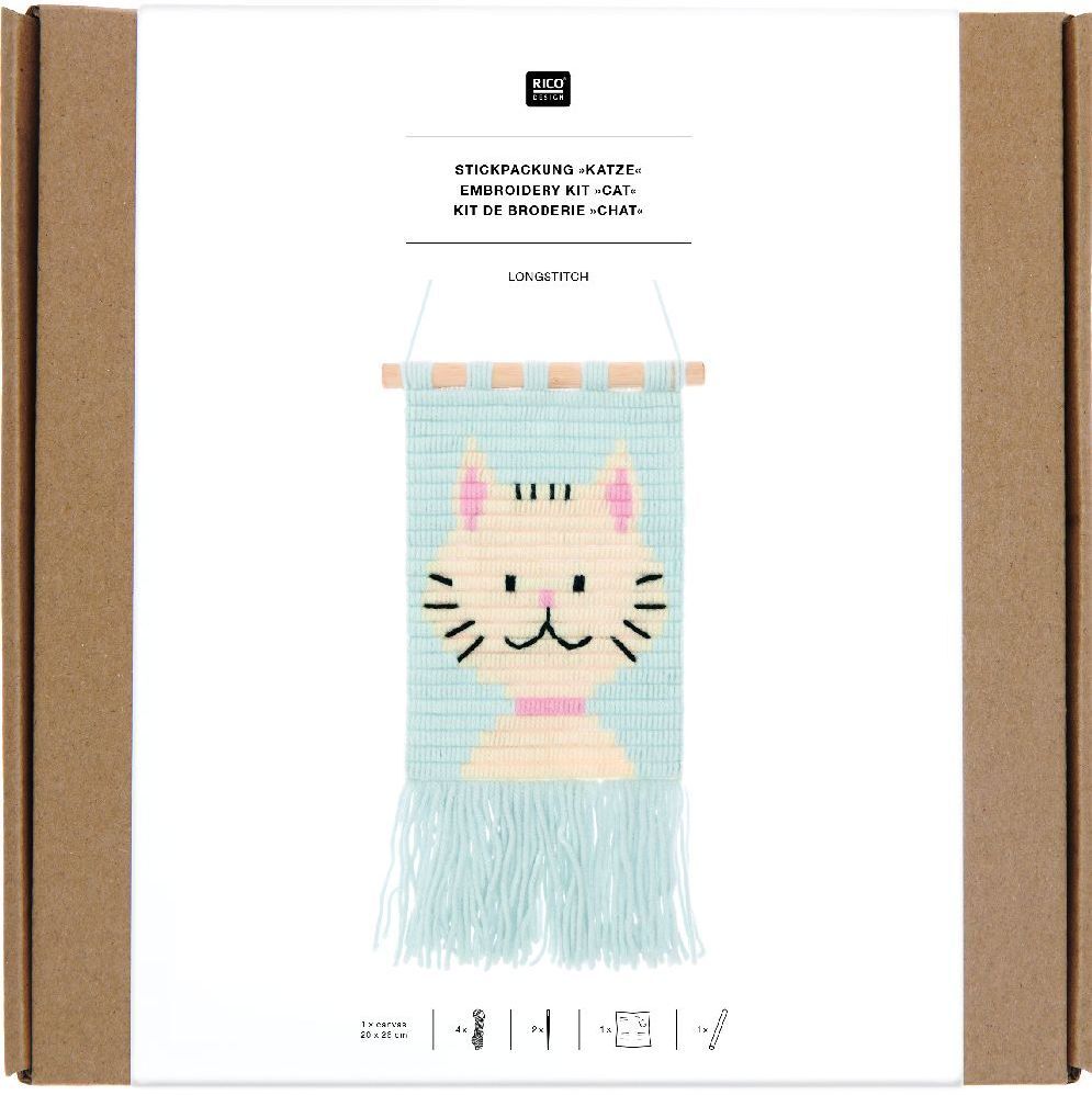 Longstitch Stickpackung Katze main product photo