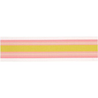 Webband Multi Streifen, Apricot/Neon Orange/Gelb