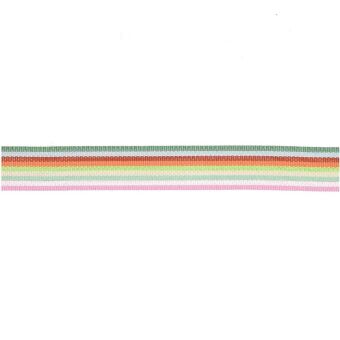 Webband Multi Streifen, Pink/Grün/Gelb/Rot/Blau