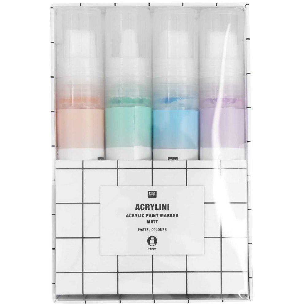 Acrylini Marker XL Set Pastel Colours, 4 Farben main product photo