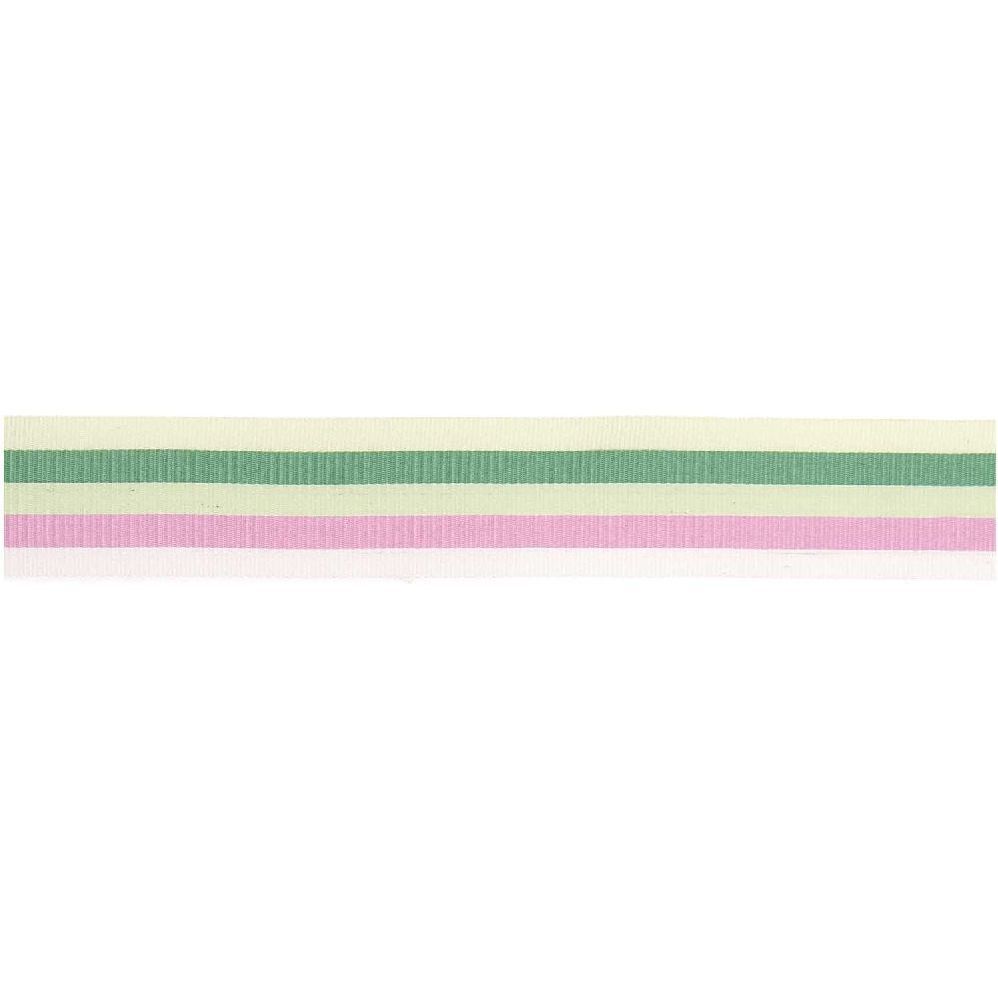 Webband Multi Streifen, Rosa/Grün/Gelb main product photo