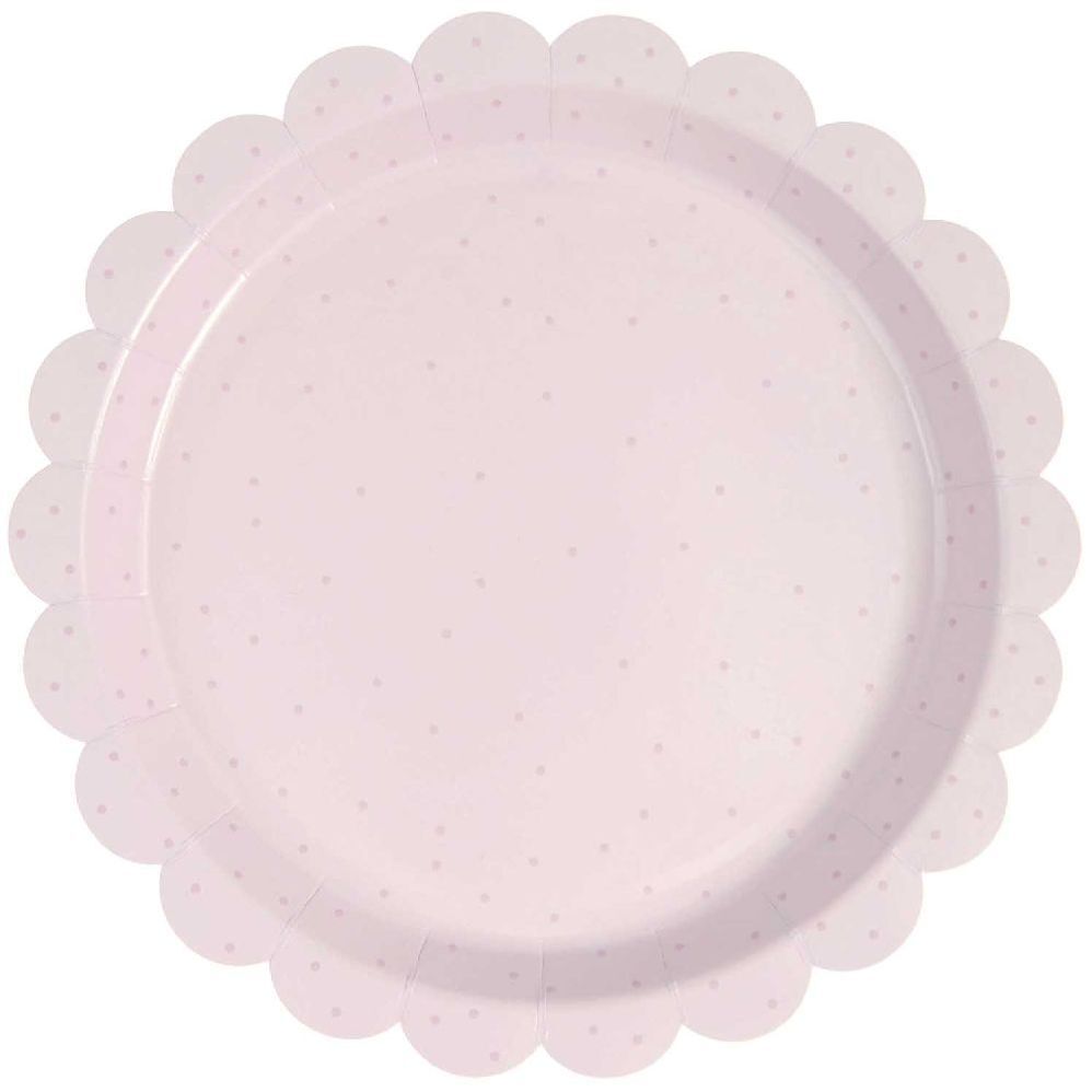 Pappteller Punkte, Hellrosa, FSC MIX main product photo