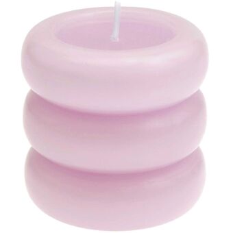 Stumpenkerze "Ringe" Dunkle Beere