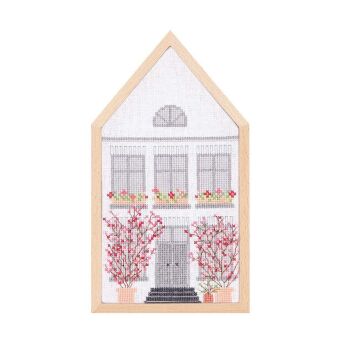 Stickpackung Gezählter Kreuzstich, Frühlingshaus, medium