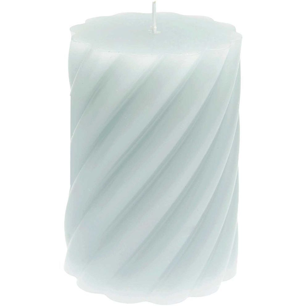 Stumpenkerze "Spiral" Mint main product photo