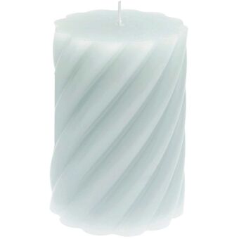 Stumpenkerze "Spiral" Mint