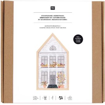 Stickpackung Gezählter Kreuzstich, Herbsthaus, medium